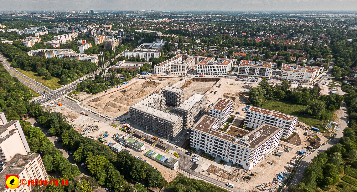07.06.2023 - Aktuelle Luftbilder aus dem Alexisquartier und Pandion Verde in Neuperlach in München